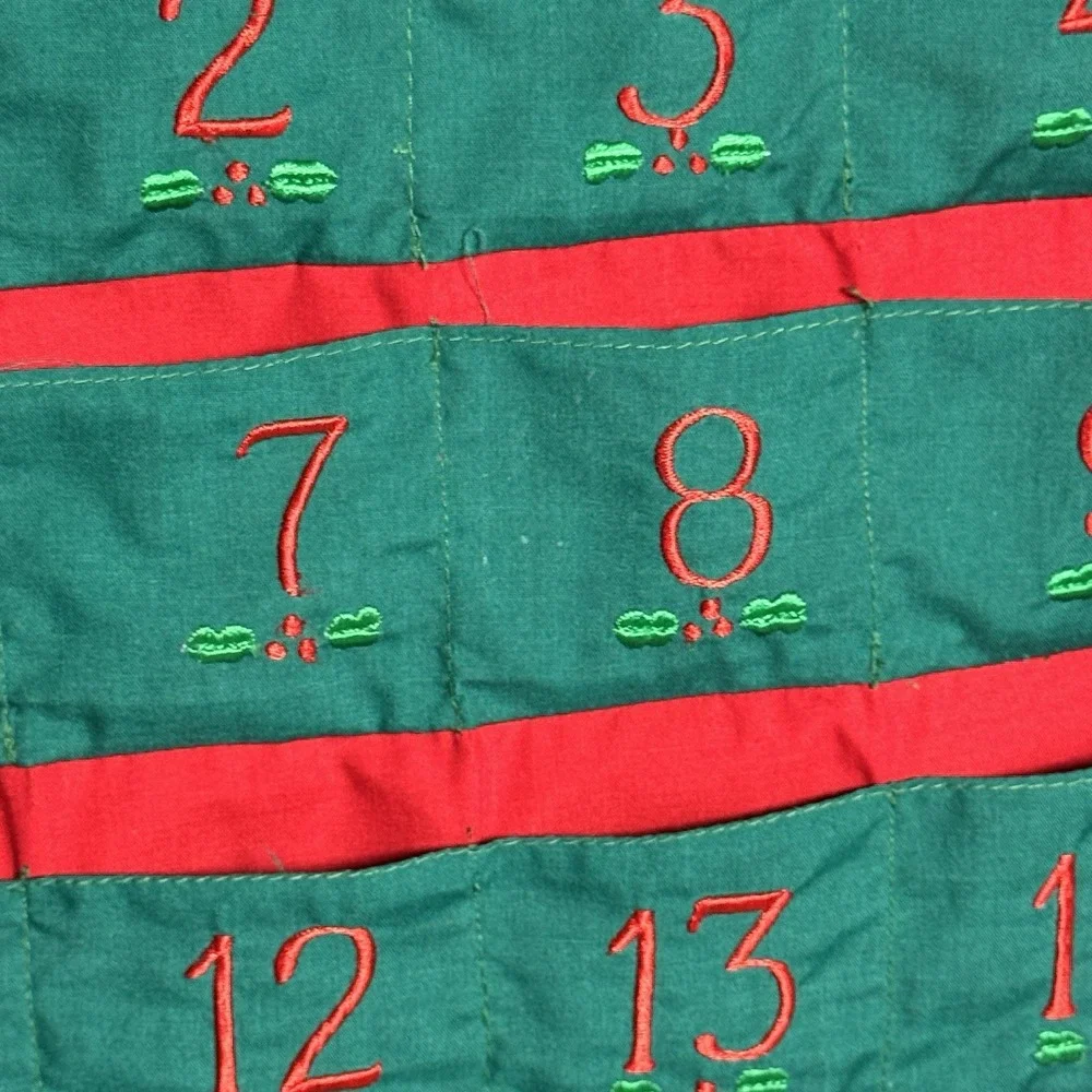 Vtg Countdown to Christmas Plush‎ Advent Calendar MFA Boston MISSING 1 Piece